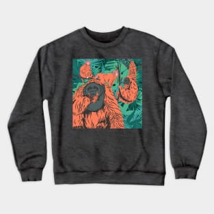 Exotic Monkey Party Crewneck Sweatshirt